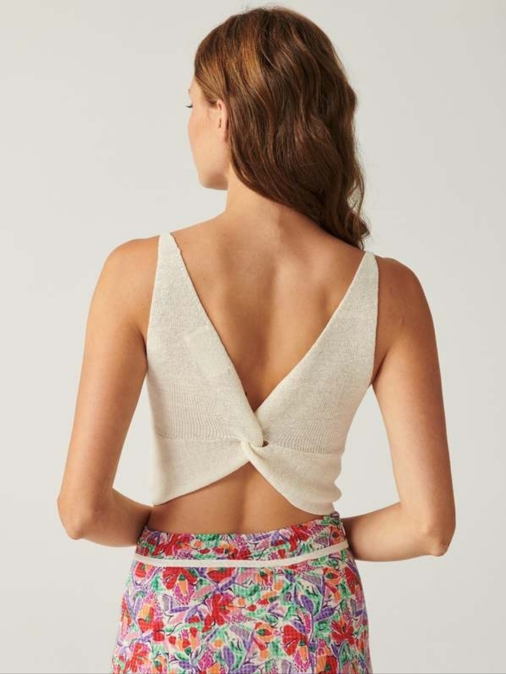 ba&sh Bash Paris Dylly Crop Top In Ecru Size L